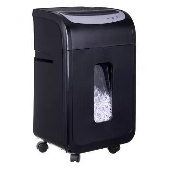 Destructora de papel ActiveJet ASH-2502C — corte cruzado P-4, 25 hojas, 4x40 mm, depósito 28 L, entrada 22,8 cm, 30 min de funcionamiento