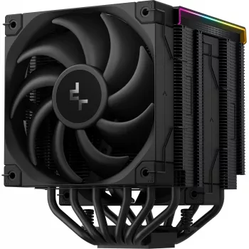 Ventilador de CPU DeepCool AK620 Digital PRO — ventilador de 120 mm, 1750 rpm, 25 dB, 12 V, compatible con LGA1700/AM5, negro