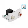 Módulo DeLOCK Easy 45 2 x conector hembra RCA a conector hembra RJ45 22,5 x 45 mm