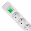 Regleta de alimentación Qoltec 50290 1,8 m 5 tomas de corriente para interior Blanco