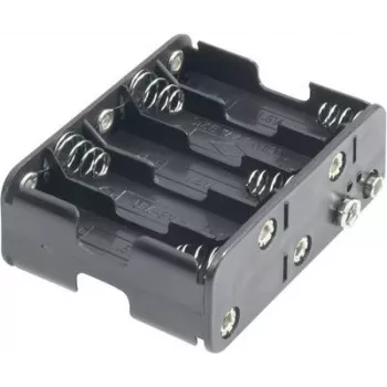 Goobay Portapilas para 10x AA (Mignon), Negro, 11469