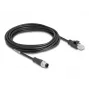 Cable de red DeLOCK M12 cable codificado A 8 pines conector macho a RJ45 conector macho Cat5e 5 m negro