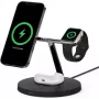 Belkin BoostCharge Pro 3-in-1 Cargador inalámbrico con MagSafe, 15 W, negro