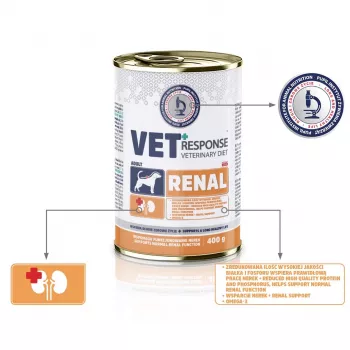VET RESPONSE Renal - Comida húmeda para perros - 400 g