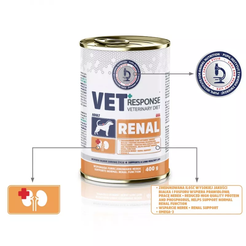 VET RESPONSE Renal - Comida húmeda para perros - 400 g