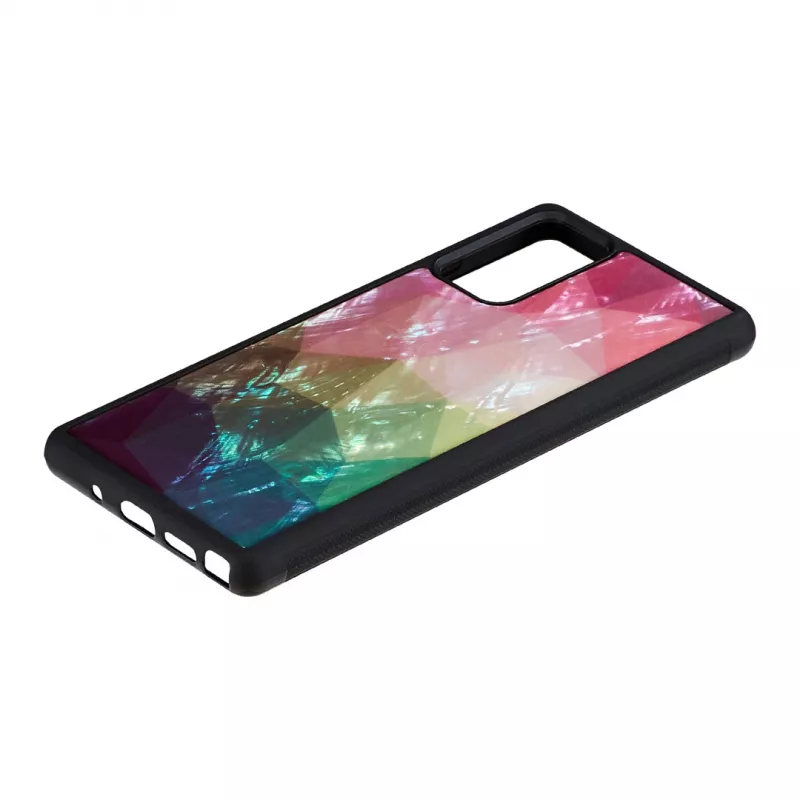 Funda protectora iKins para Samsung Galaxy Note 20 – motivo flores acuáticas negra