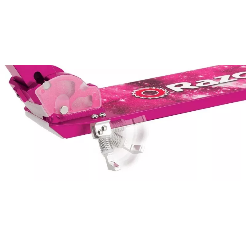 Patinete Razor A5 Lux – aluminio plegable, ruedas de poliuretano de 20 cm, manillar ajustable, carga máx. 100 kg, rosa