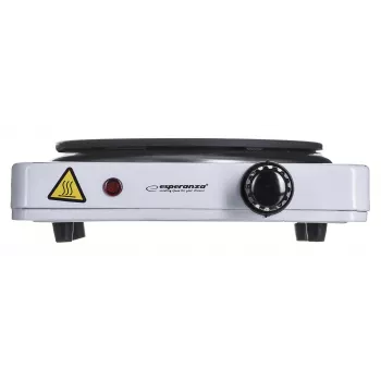 Placa vitrocerámica de una zona ESPERANZA EKH002W, Ø18,5 cm, control táctil, 260×250×70 mm, blanca