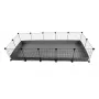 Jaula modular C&C 5x2 plateada 180x75x37 cm para cobayas conejos erizos, c&c
