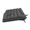 Teclado con cable de tamaño completo NATEC NAUTILUS NKL-1950 — USB, QWERTY US International, 105 teclas, negro