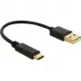 Cable de carga USB DeLOCK 80954 Type-A a USB Type-C 3 A 15 cm