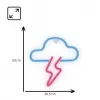 Luz de neón MANTA SNL71BL Nube con rayo Azul‑Rosa – letrero de neón LED decorativo
