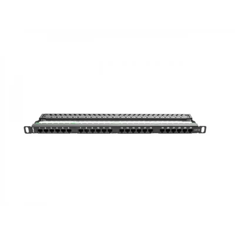 Lanberg PPU5-0024-B - RJ-45 - Cat5, Cat5e - Negro - Metal - Montaje en rack - 0,5HE (PPU5-0024-B)