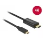 Adaptador de cable de vídeo DeLOCK 85259 USB Type-C a HDMI 2 m negro