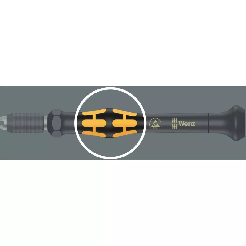 Destornillador de puntas ESD Wera Kraftform compact Micro 21 ESD 1 5/32 (4 mm) HIOS, 5/32 (4 mm) media luna 44 mm (05135973001)