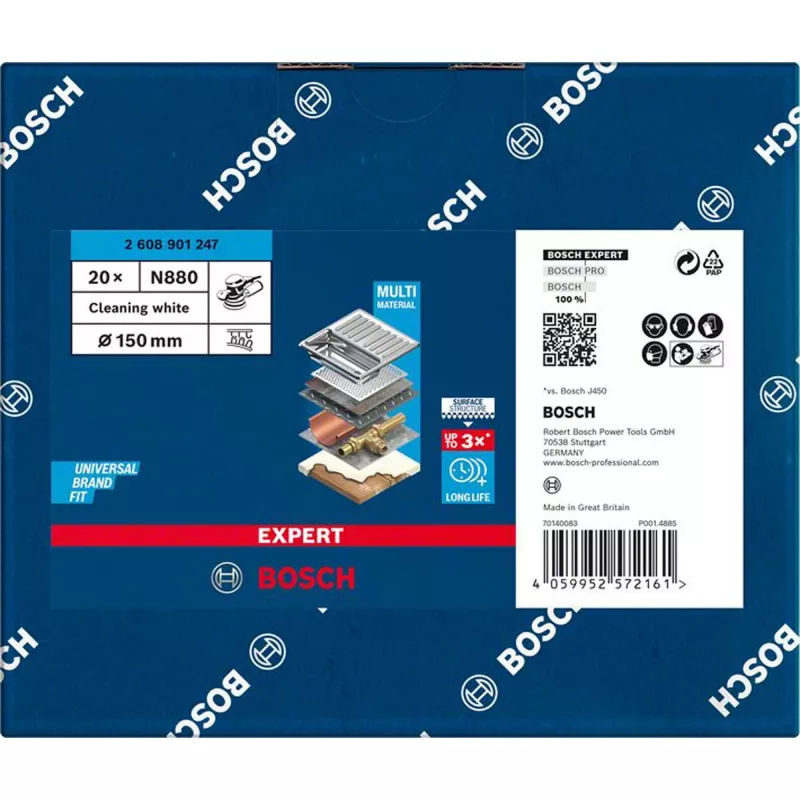 Disco de limpieza abrasivo Bosch disco de fibra 150 mm N880 para preparación de superficies