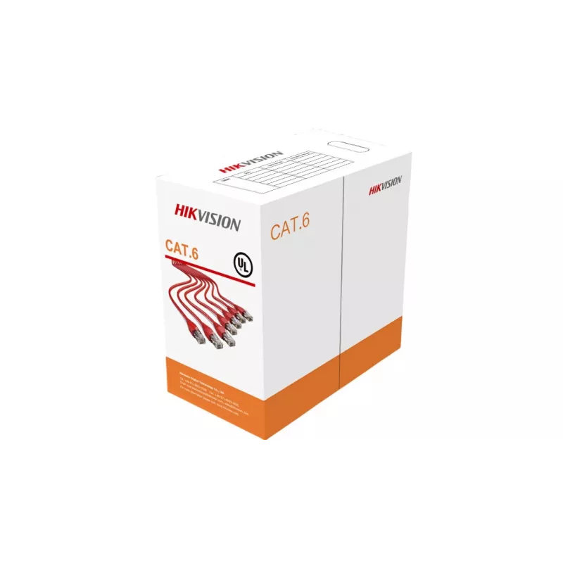 Cable de red Hikvision DS-1LN6-UU 305m Cat6 U/UTP naranja