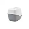 SAVIC Nestor Blanco-Gris - Arenero con tapa - 56x39x38,5 cm - 1 unidad