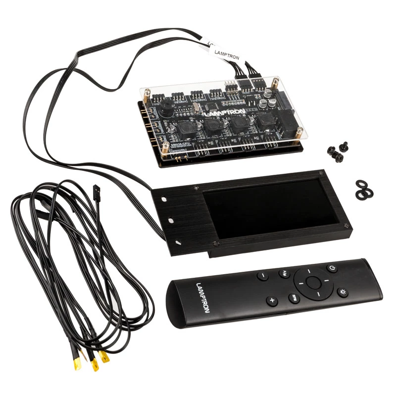Controlador de ventilador y LED RGB Lamptron SM436 PCI, negro