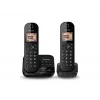Panasonic KX-TGC422G - Teléfono inalámbrico - Contestador automático con identificación de llamadas - DECT - Negro + auricular adicional (KX-TGC422GB)