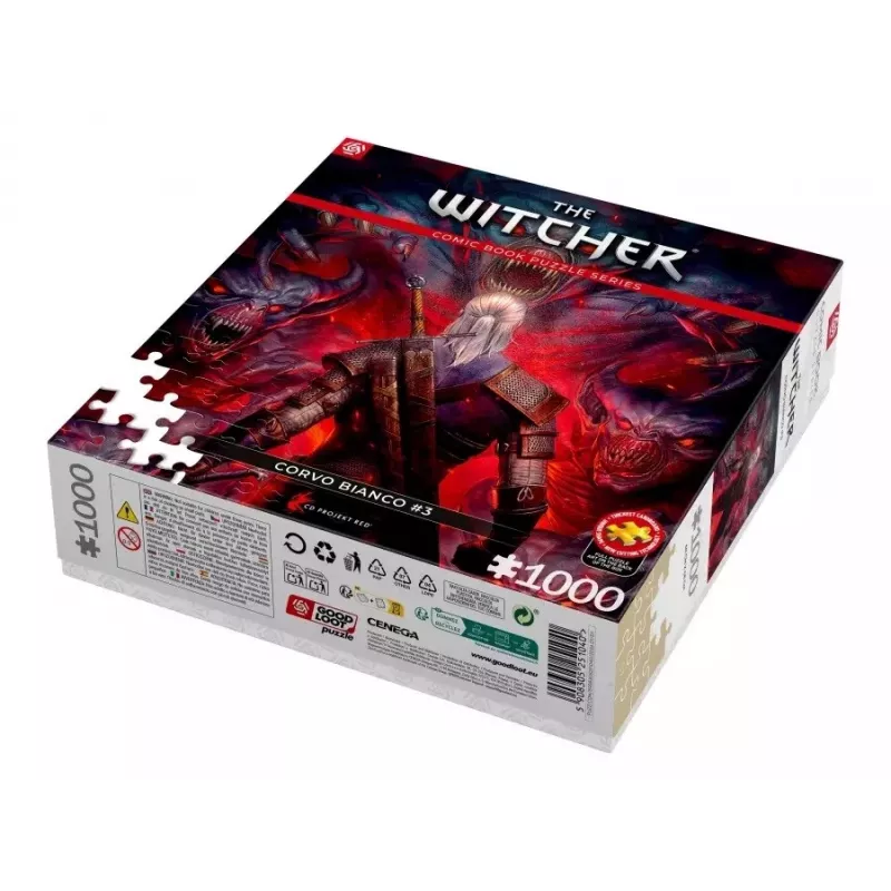 Puzle Good Loot Comic Book Puzzle: The Witcher (Wiedźmin) Corvo blanco, 1000 piezas