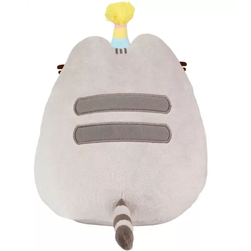 Peluche Pusheen de Pusheen — peluche de 24 cm con gorro de cumpleaños y tarta