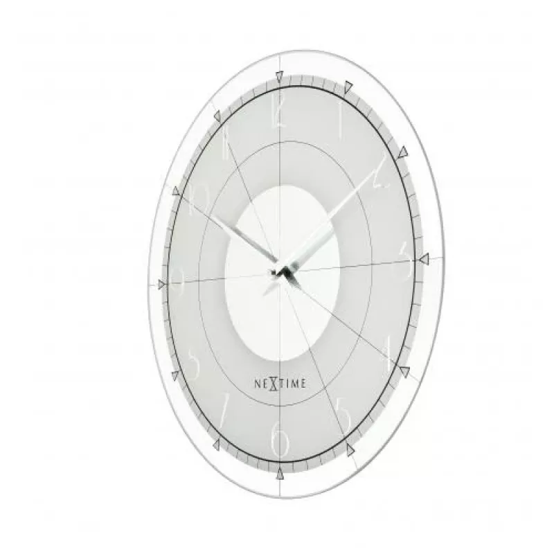Reloj NeXtime 8125 Fancy Round, Ø43 cm, pared, blanco/plata