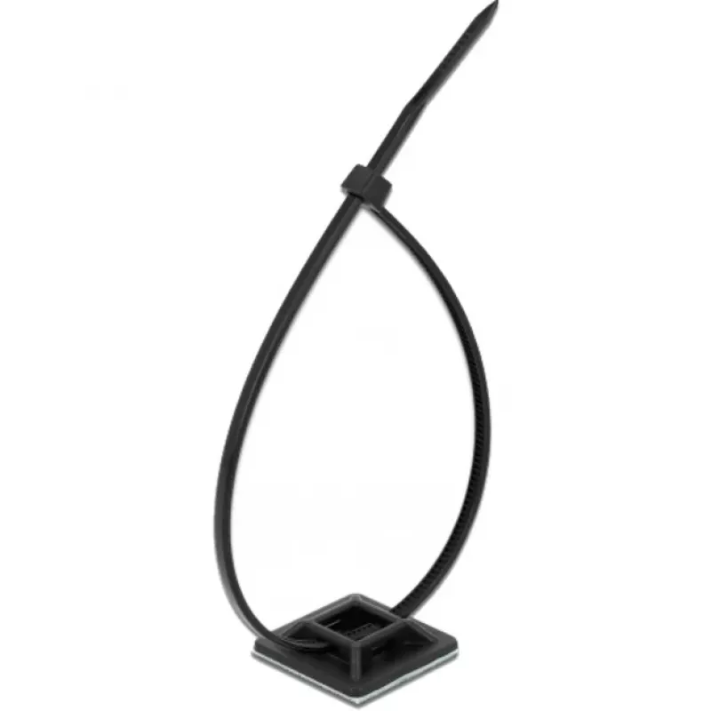 Soporte para bridas DeLOCK 18680 negro nailon 10 uds.