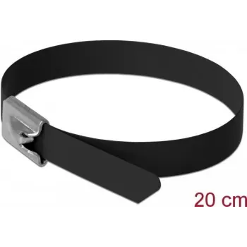 Bridas DeLOCK 18813 acero inoxidable negro 10 uds.