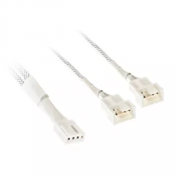 Cable en Y para ventiladores PWM Kolink PGW-AC-KOL-159 35cm trenzado blanco, conector PWM de 1 a 2