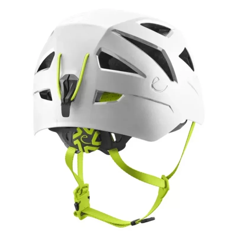 Casco de escalada Edelrid Zodiac White, construcción híbrida de carcasa
