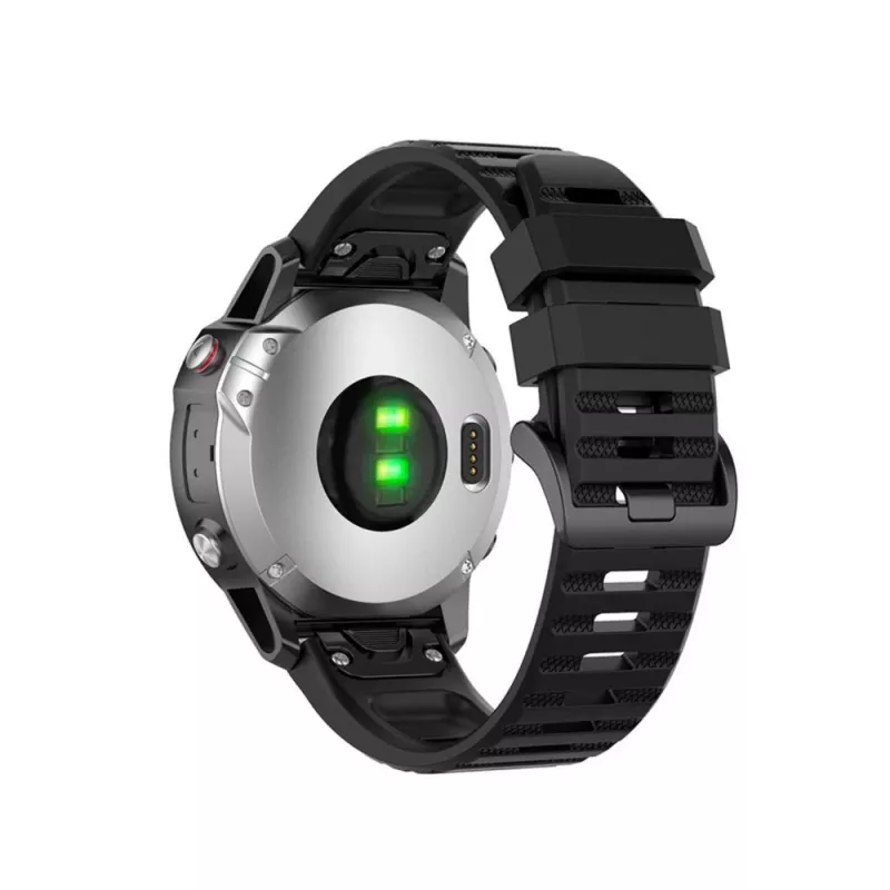Correa de silicona 22 mm para Garmin QuickFit de FIXED – Negra