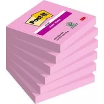 Notas adhesivas Post-it Super Sticky extrarresistentes rosa 6 blocs (7100259225)