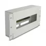 Delock 67319 Regleta de interruptores automáticos de 10" con cubierta y carril DIN, 3U, metal, gris