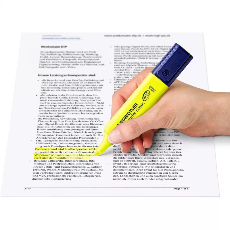 Rotulador Staedtler Textsurfer classic 364 punta de cuña Verde Naranja Rosa Amarillo
