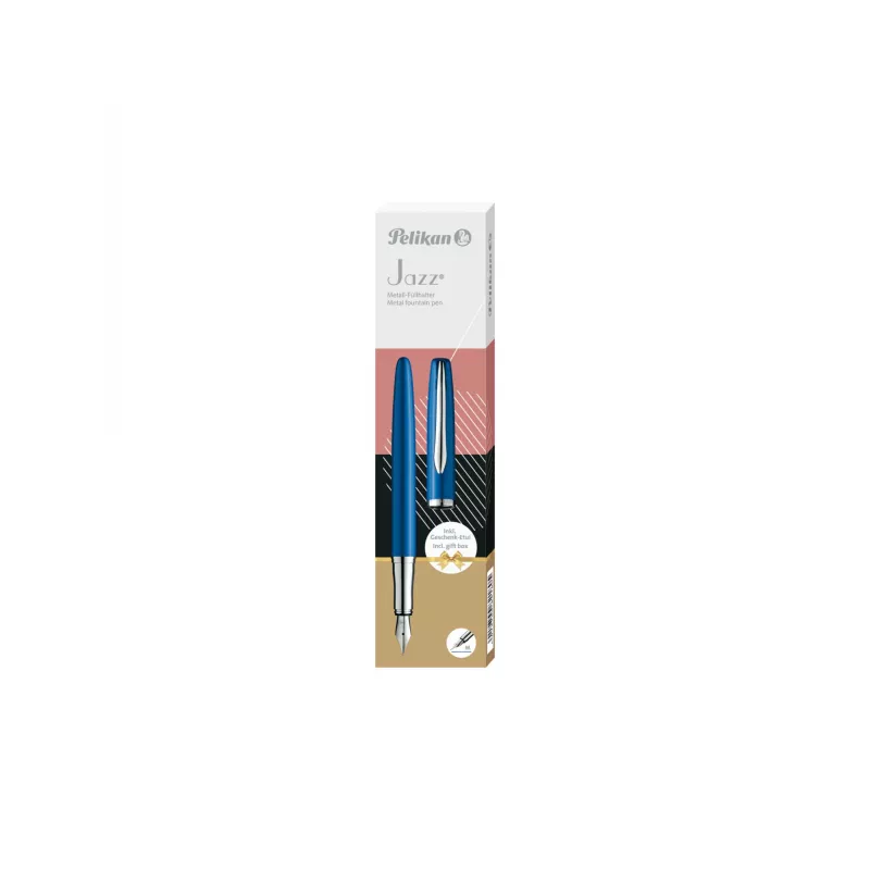 Pluma estilográfica Pelikan Jazz Noble Elegance P36 Sistema de cartuchos Azul Plata