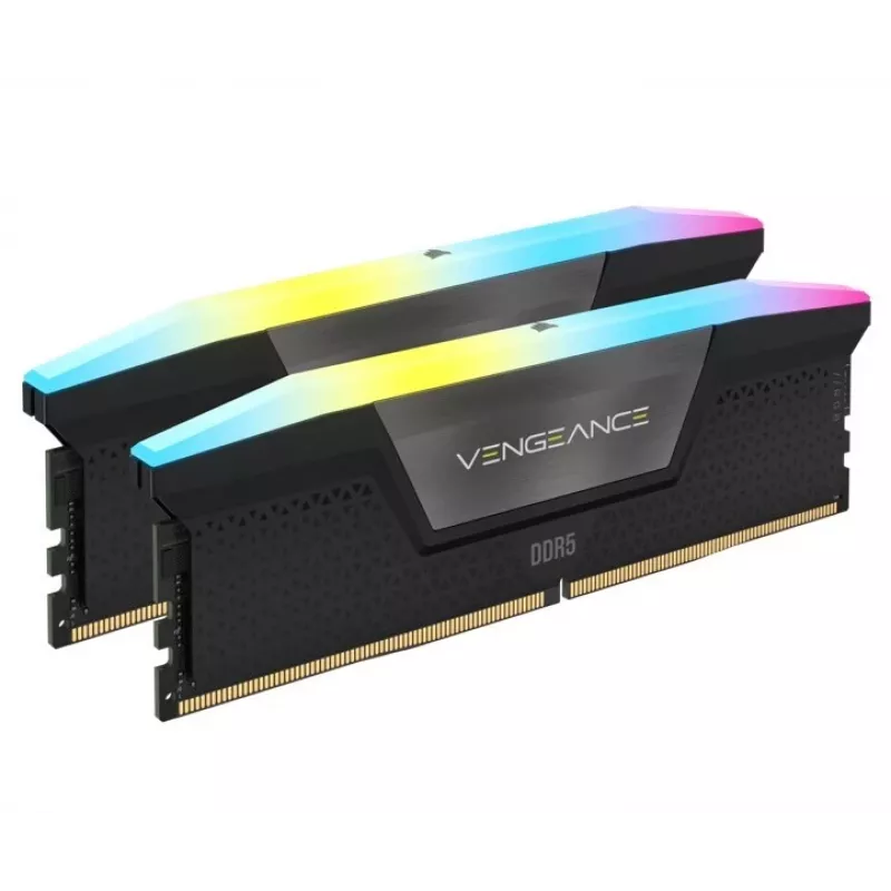 Memoria para PC CORSAIR VENGEANCE RGB 16GB 2x8GB DDR5 DIMM 5200MT/s CL40-40-40-77 1.25V Intel XMP - Negra