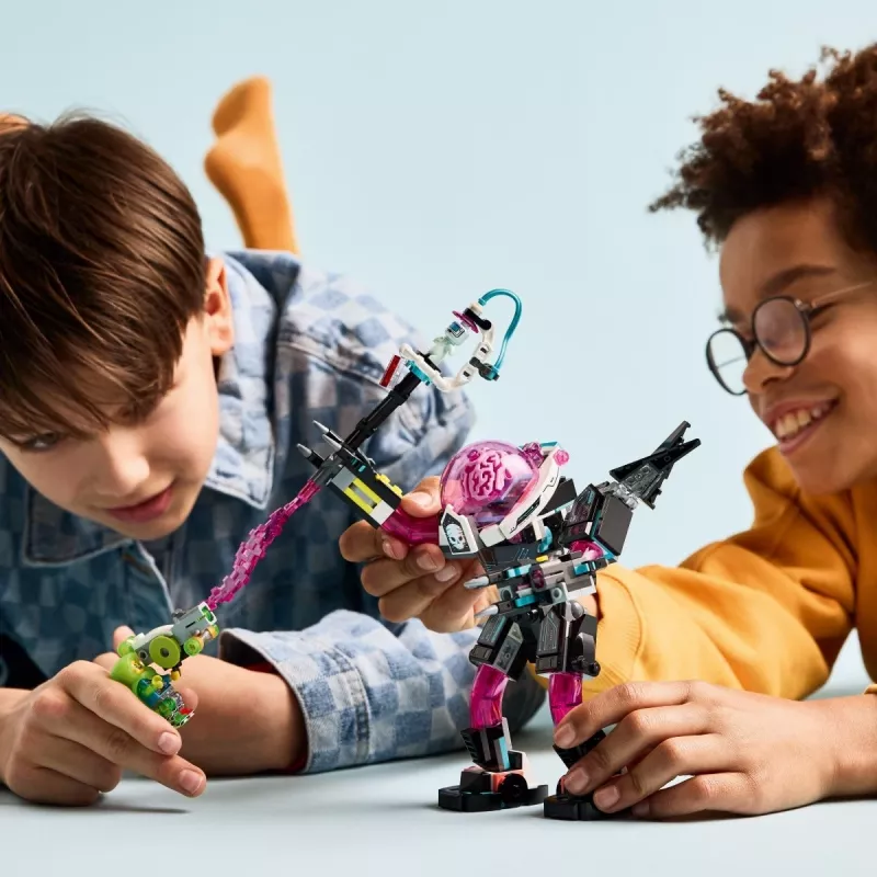Juguete de construcción LEGO 71495 Mateo vs. Cyberbrain Mech – set de juego con minifiguras y mech para construir