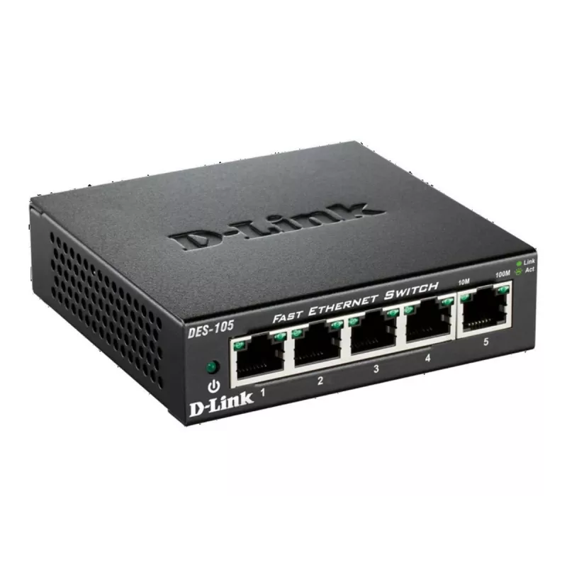 D-Link DES-105 no gestionado L2 negro