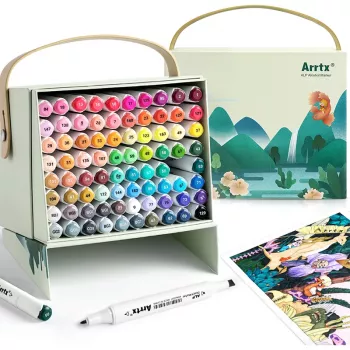 Rotuladores de doble punta ARRTX Alp, 80 colores