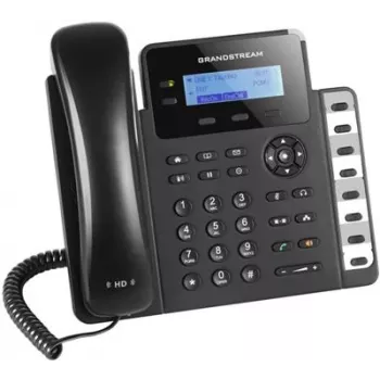 Teléfono DECT Grandstream GXP1628 — teléfono de sobremesa/pared DECT, LCD 132x48 px, manos libres, 500 contactos, RJ-9 auricular