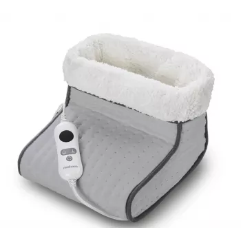 Calientapiés eléctrico Medisana FW 120 100 W gris, funda lavable extraíble, protección contra sobrecalentamiento