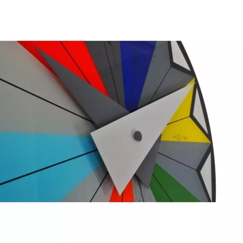 Reloj NeXtime 8163 Circus, Ø43 cm, pared, negro/multicolor