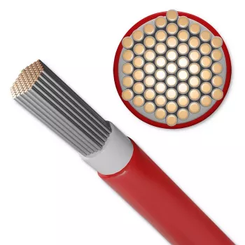 Cable solar QOLTEC 53852 6 mm², rollo de 100 m, rojo