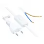 Cable de alimentación Euro con conector macho Euro Type-C (recto) a extremos pelados, con interruptor, blanco, 0,75 mm², 1,5 m, Good Connections® (P0386-W015)