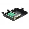 Conector macho D-Sub15 a borne de carril con carcasa DeLOCK 66566