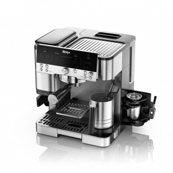 Cafetera espresso Ninja ES601EU — depósito de agua de 2 L, capacidad de 1 taza, negra/acero inoxidable