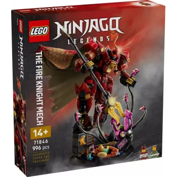 LEGO Set de construcción NINJAGO 71846 Mech Caballero de Fuego, 996 piezas, 2 minifiguras, extremidades articuladas, 260 mm de altura
