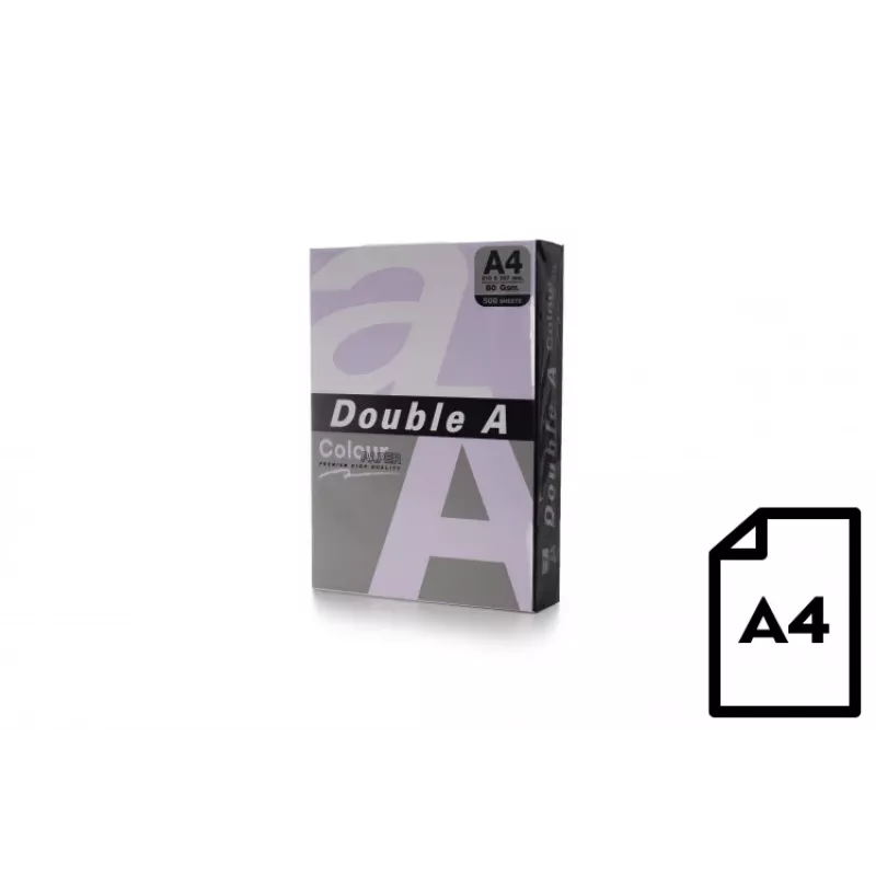 Papel de color Double A, 80 g, A4, 500 hojas, lavanda