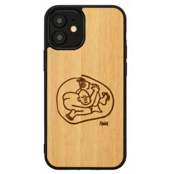 Funda protectora Man and Wood para iPhone 12 mini — diseño de pez para niños